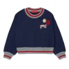 Sweatshirts>MAX&Co. Crew-neck sweatshirt with college patches night blue