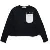 Sweatshirts>MARNI Crew-neck sweatshirt with mylar pocket black