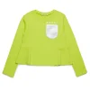 Sweatshirts>MARNI Crew-neck sweatshirt with mylar pocket slime green