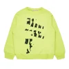 Sweatshirts | Sweatshirts>MARNI Crew-neck sweatshirt with melted logo slime green