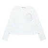 Sweatshirts>MARNI Crew-neck sweatshirt with mylar pocket natural white