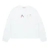 Sweatshirts>MARNI Crew-neck sweatshirt with baguette logo natural white