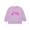 Sweatshirts | Activewear>DIESEL Crew-neck sweatshirt with mylar graphics lavender