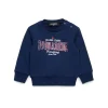 Sweatshirts | Activewear>DSQUARED2 Crew-neck sweatshirt with college print dark blue