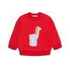 Sweatshirts>MARNI Crew-neck sweatshirt with giraffe print red