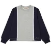 Activewear | Activewear>MARNI Crew-neck sweatshirt with colorblock details blue navy