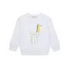 Sweatshirts>MARNI Crew-neck sweatshirt with giraffe print white