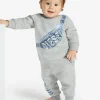 Sweatshirts | Activewear>DIESEL Crew-neck sweatshirt with Hip Pack graphics grey melange