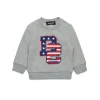 Sweatshirts | Activewear>DSQUARED2 Crew-neck sweatshirt with D2 USA print light grey melange