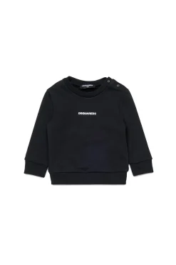 Sweatshirts | Activewear>DSQUARED2 Crew-neck sweatshirt with logo black
