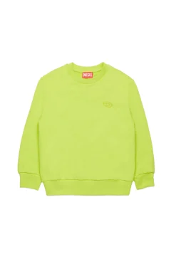 Oval D By Diesel | Oval D By Diesel>DIESEL Crew-neck sweatshirt with maxi Oval D logo slime green
