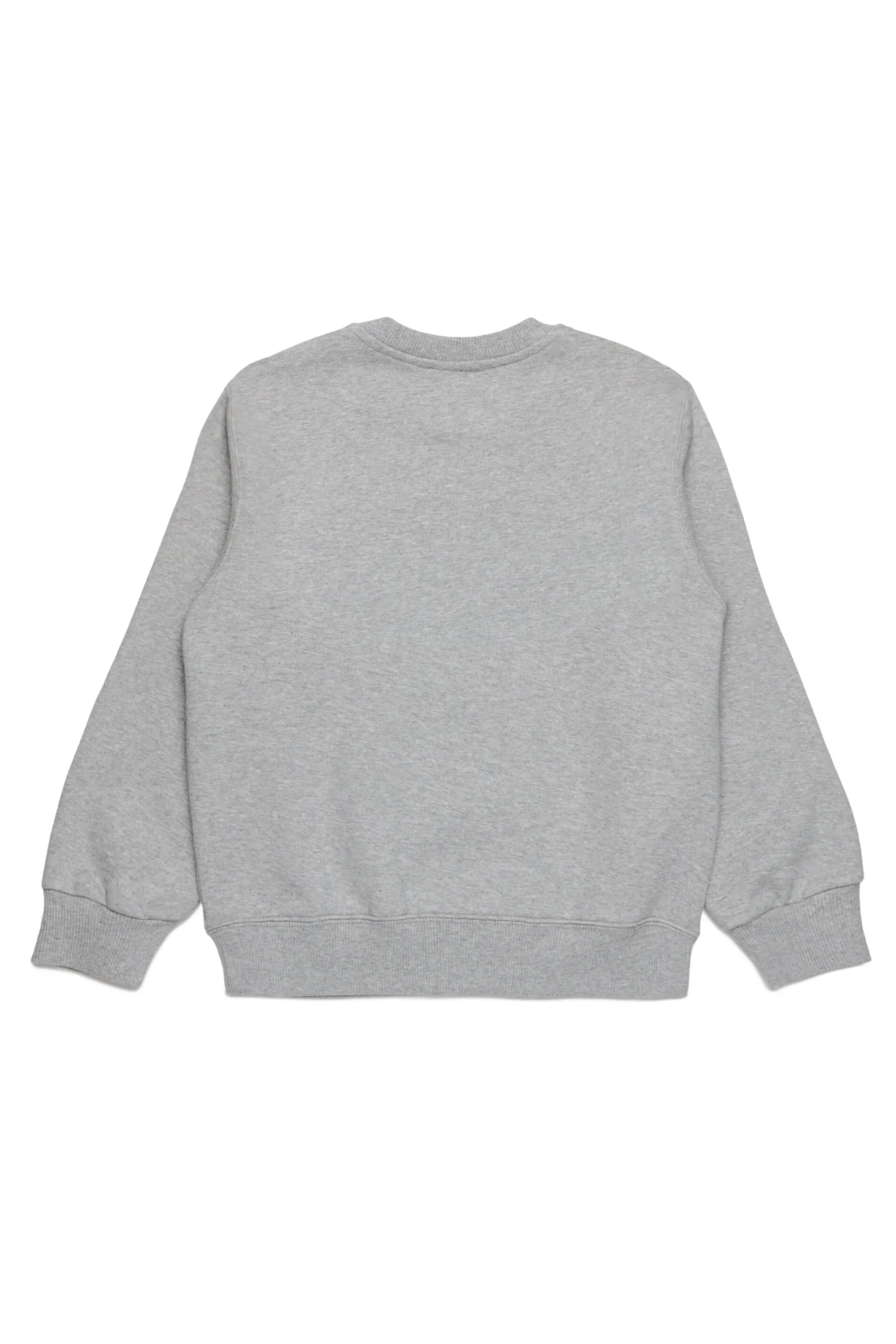 Sweatshirts>DIESEL Crew-neck sweatshirt with embroidered oval D logo grey melange