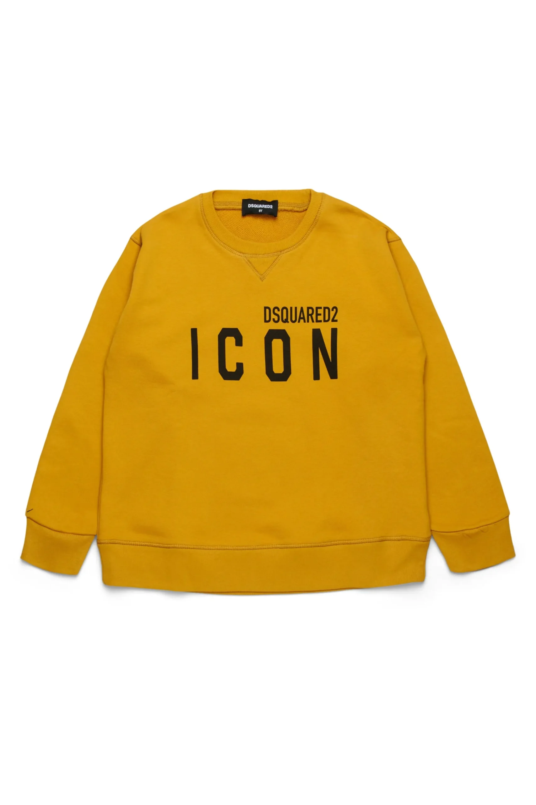 Sweatshirts | Activewear>DSQUARED2 Crew-neck sweatshirt with ICON logo mustard yellow