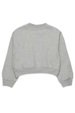 Sweatshirts | Logomania>MARNI Crew-neck sweatshirt with contrasting seams inox gray melange