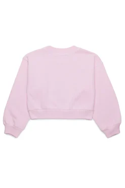 Sweatshirts | Logomania>MARNI Crew-neck sweatshirt with contrasting seams light pink