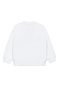 Sweatshirts>DIESEL Crew-neck sweatshirt with heart graphic white