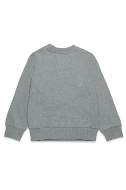 Sweatshirts | Sweatshirts>DIESEL Crew-neck sweatshirt with brushed effect logo grey melange