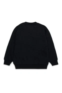 Sweatshirts>DIESEL Crew-neck sweatshirt with sequin logo black
