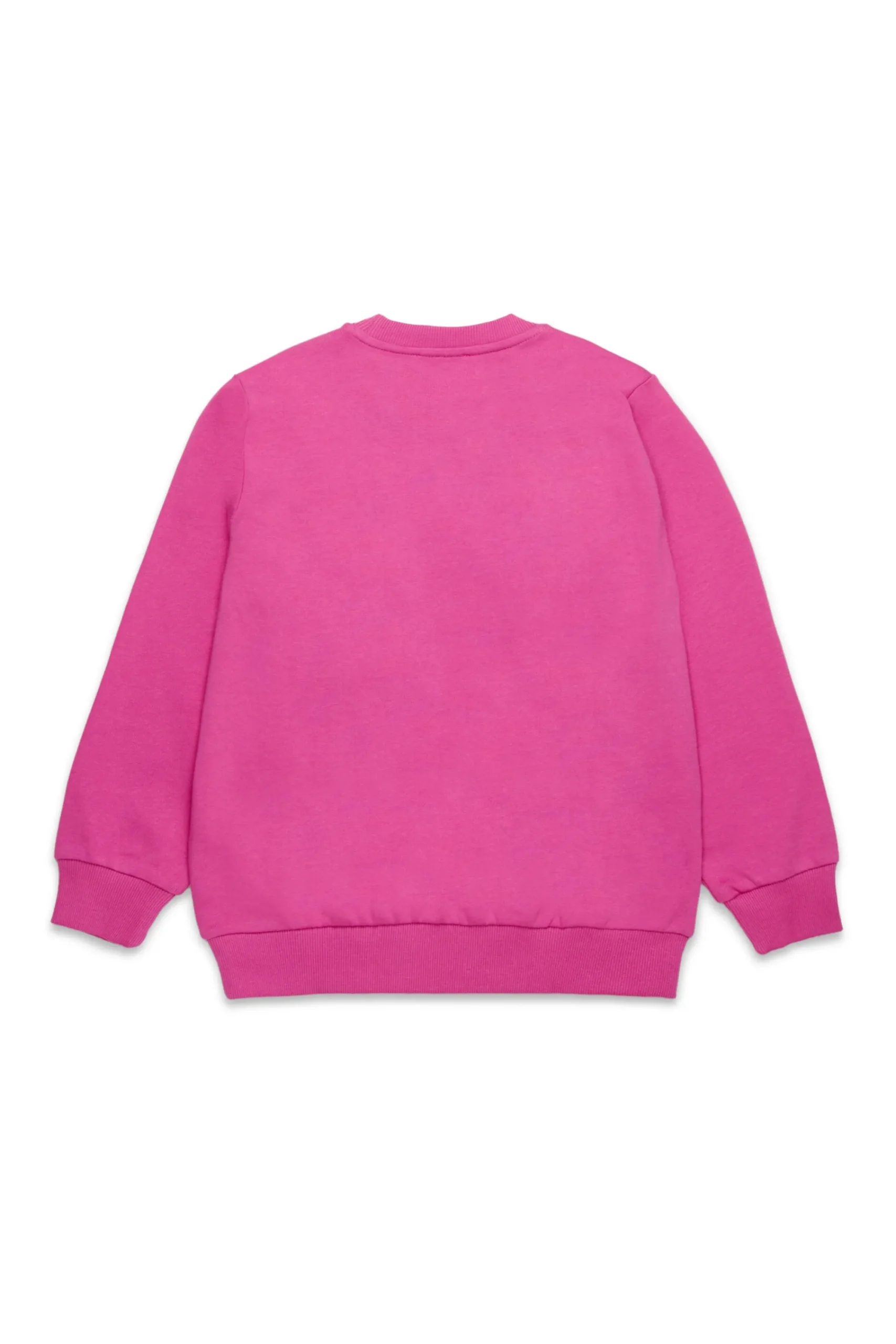 Sweatshirts>DIESEL Crew-neck sweatshirt with sequin logo bright fuxya