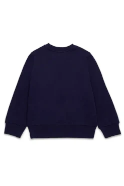 Sweatshirts | Sweatshirts>DIESEL Crewneck sweatshirt with maxi 1978 graphics blue peacoat