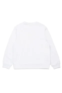 Sweatshirts | Sweatshirts>DSQUARED2 Crew-neck sweatshirt with Maple Leaf print white