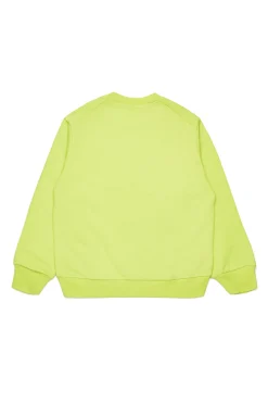 Sweatshirts | Sweatshirts>MARNI Crew-neck sweatshirt with melted logo slime green