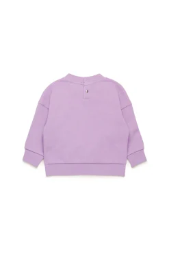 Sweatshirts | Activewear>DIESEL Crew-neck sweatshirt with mylar graphics lavender
