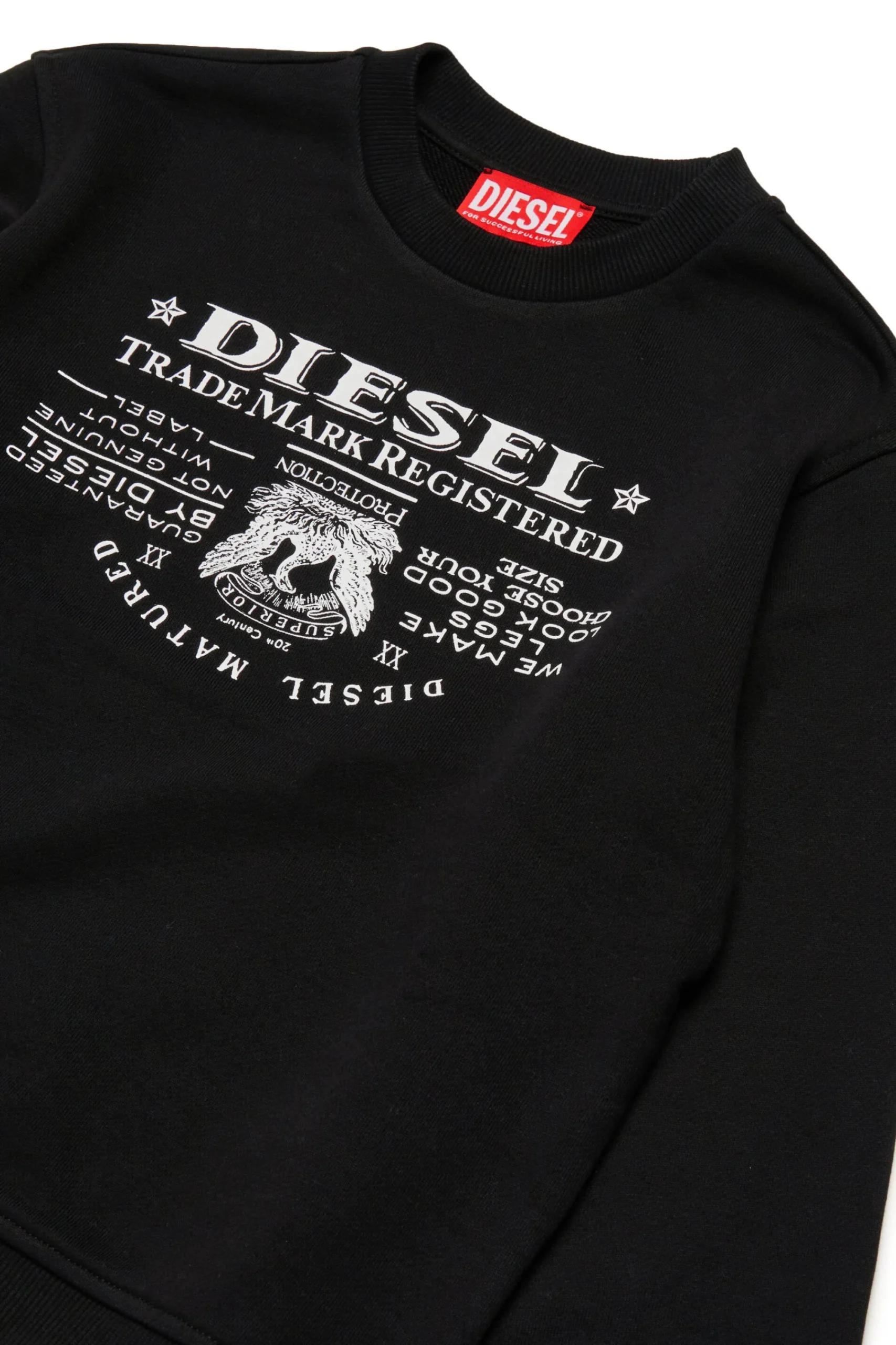 Sweatshirts>DIESEL Crew-neck sweatshirt with Jacron print black