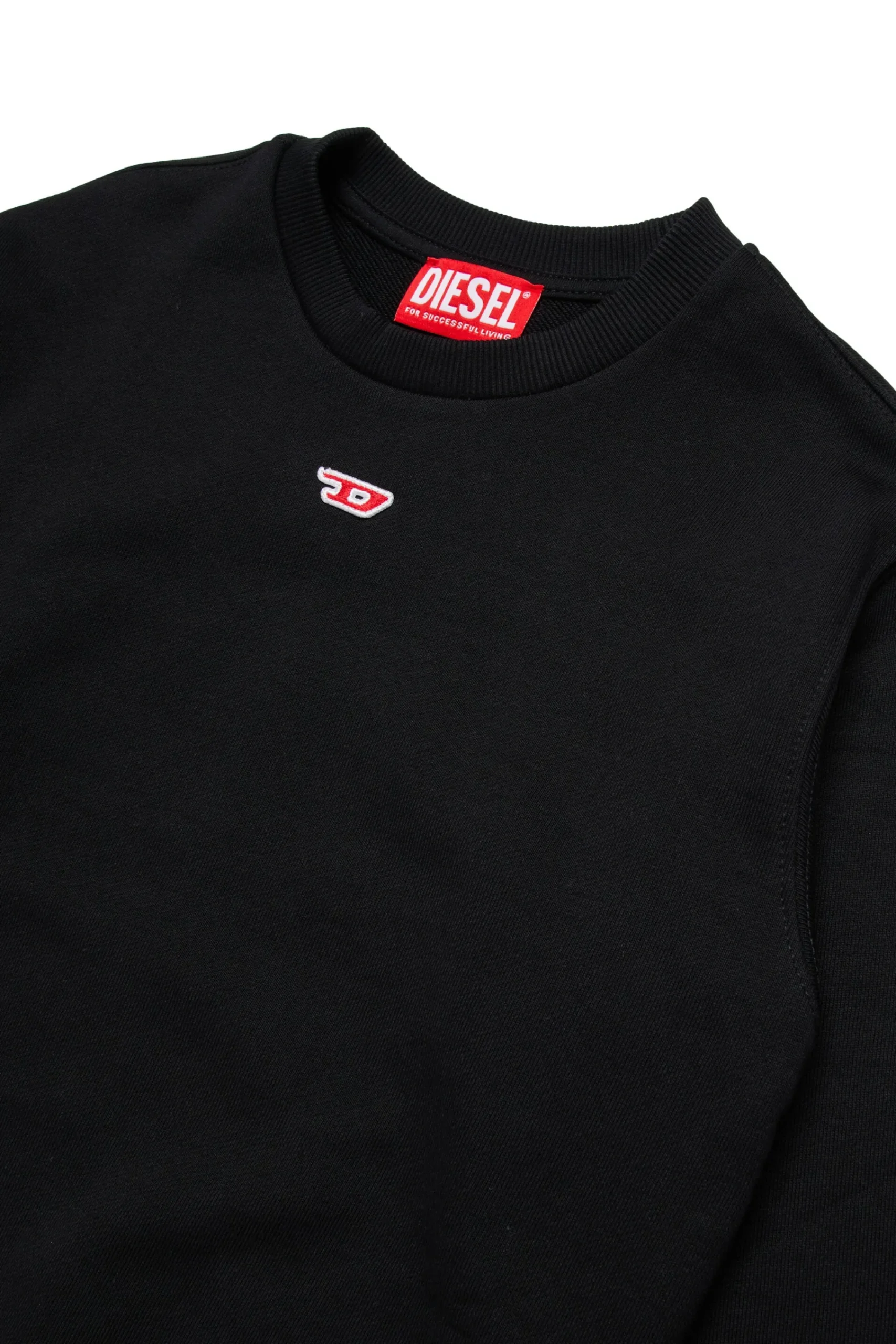 Sweatshirts | Activewear>DIESEL Crew-neck sweatshirt with patch black