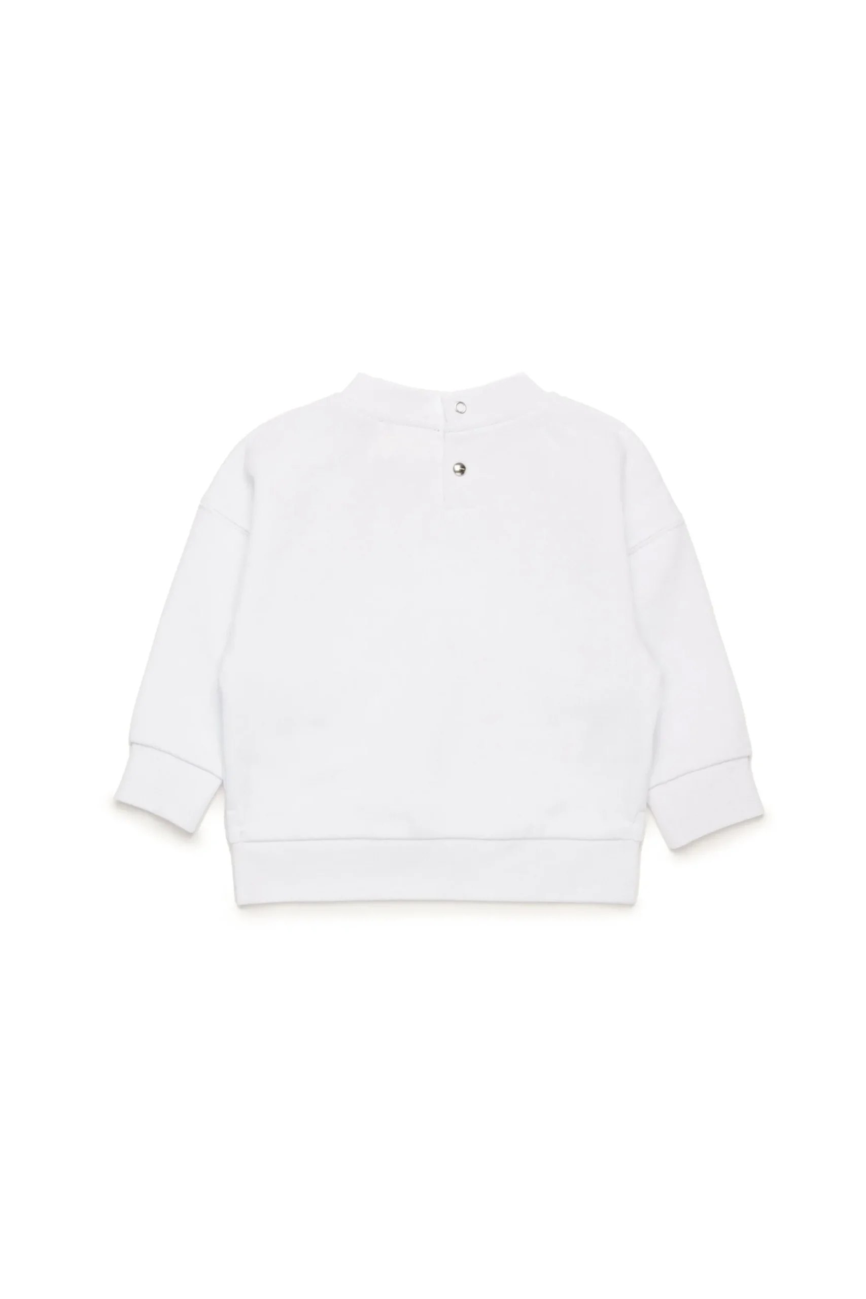 Sweatshirts | Activewear>DIESEL Crew-neck sweatshirt with mylar graphics white