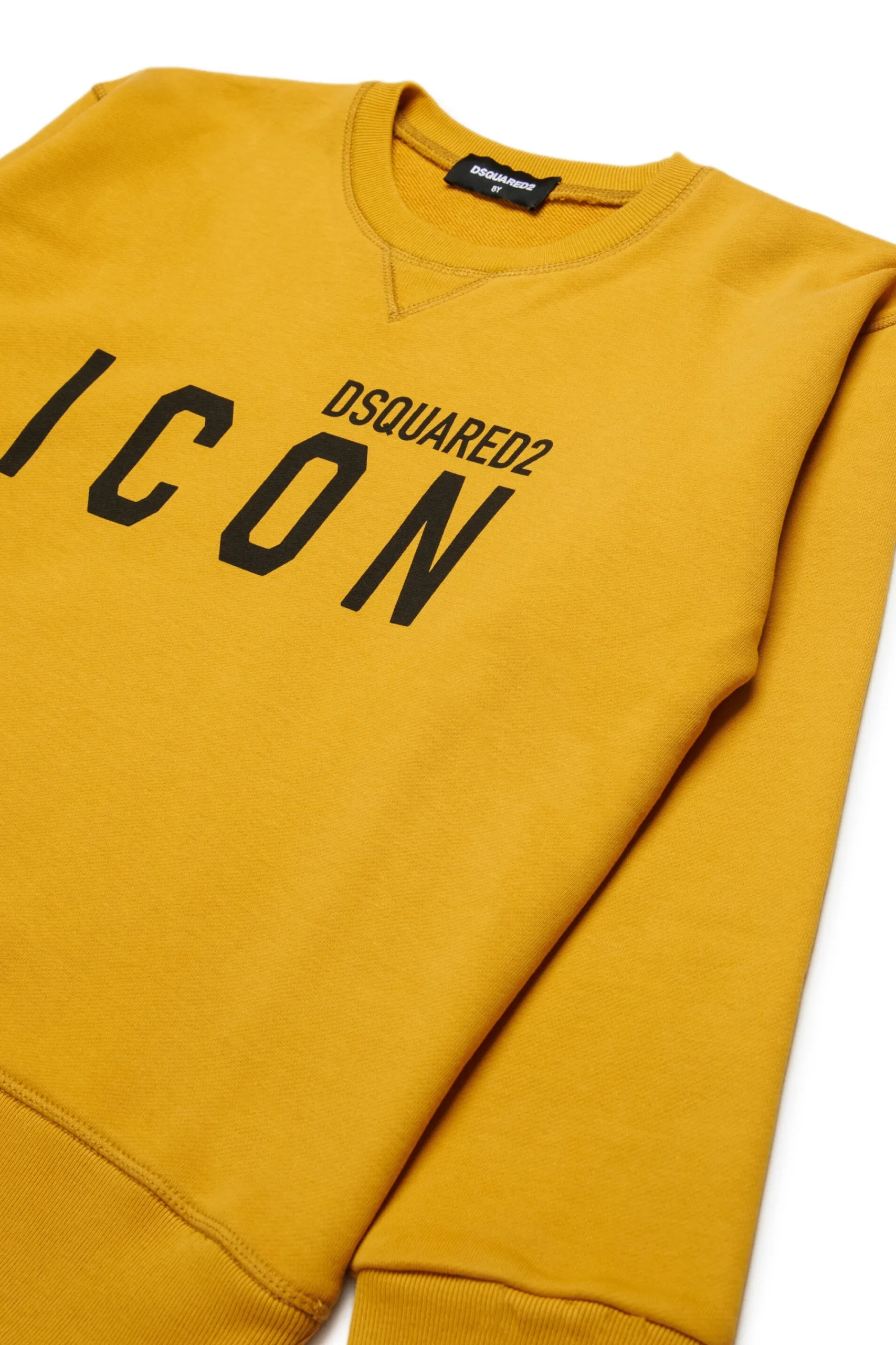 Sweatshirts | Activewear>DSQUARED2 Crew-neck sweatshirt with ICON logo mustard yellow