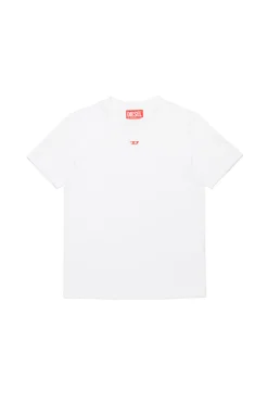 T-Shirts | Activewear>DIESEL Crew-neck T-shirt with patch white
