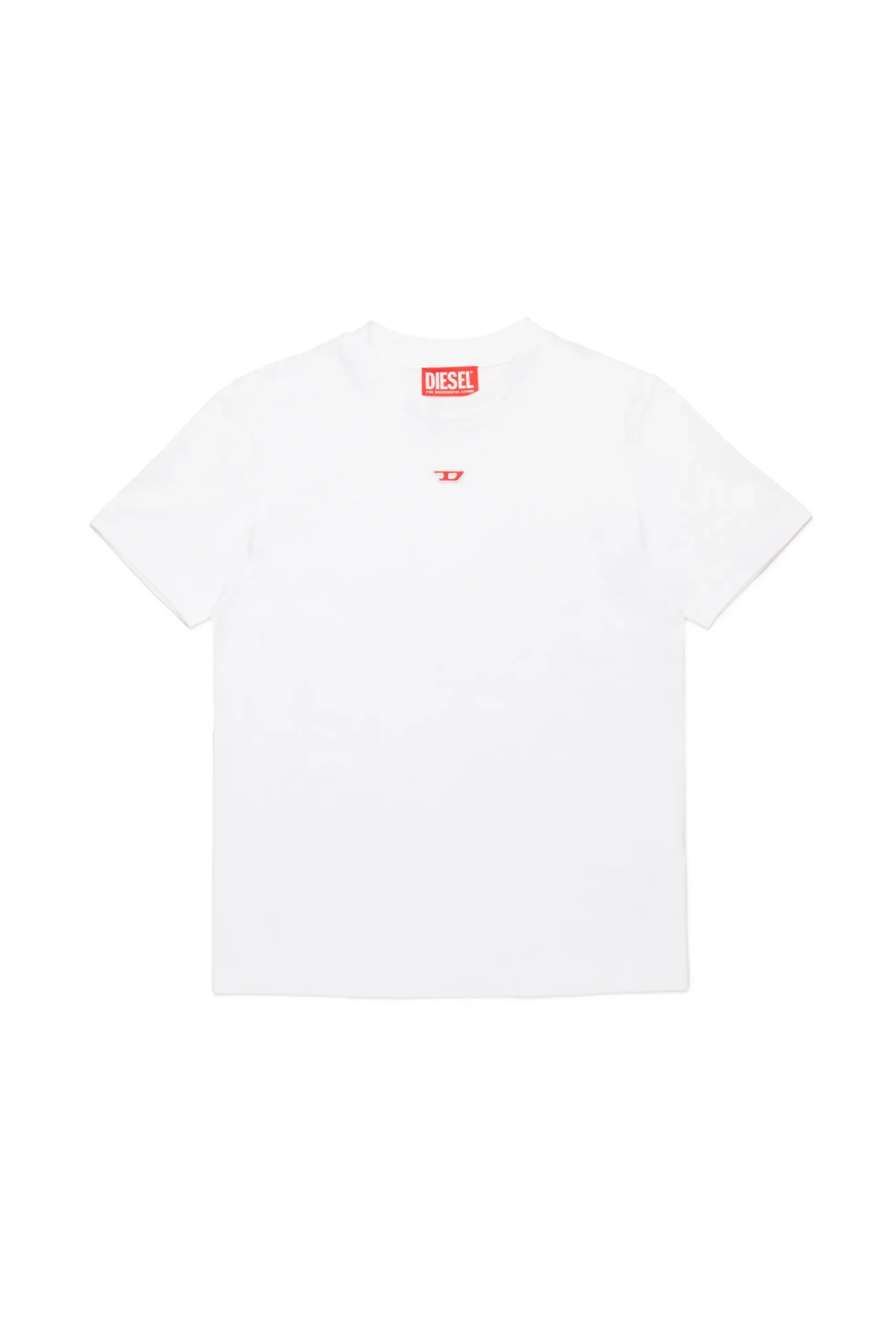 T-Shirts | Activewear>DIESEL Crew-neck T-shirt with patch white