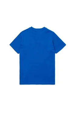 T-Shirts | Activewear>DIESEL Crew-neck T-shirt with patch bright bluette