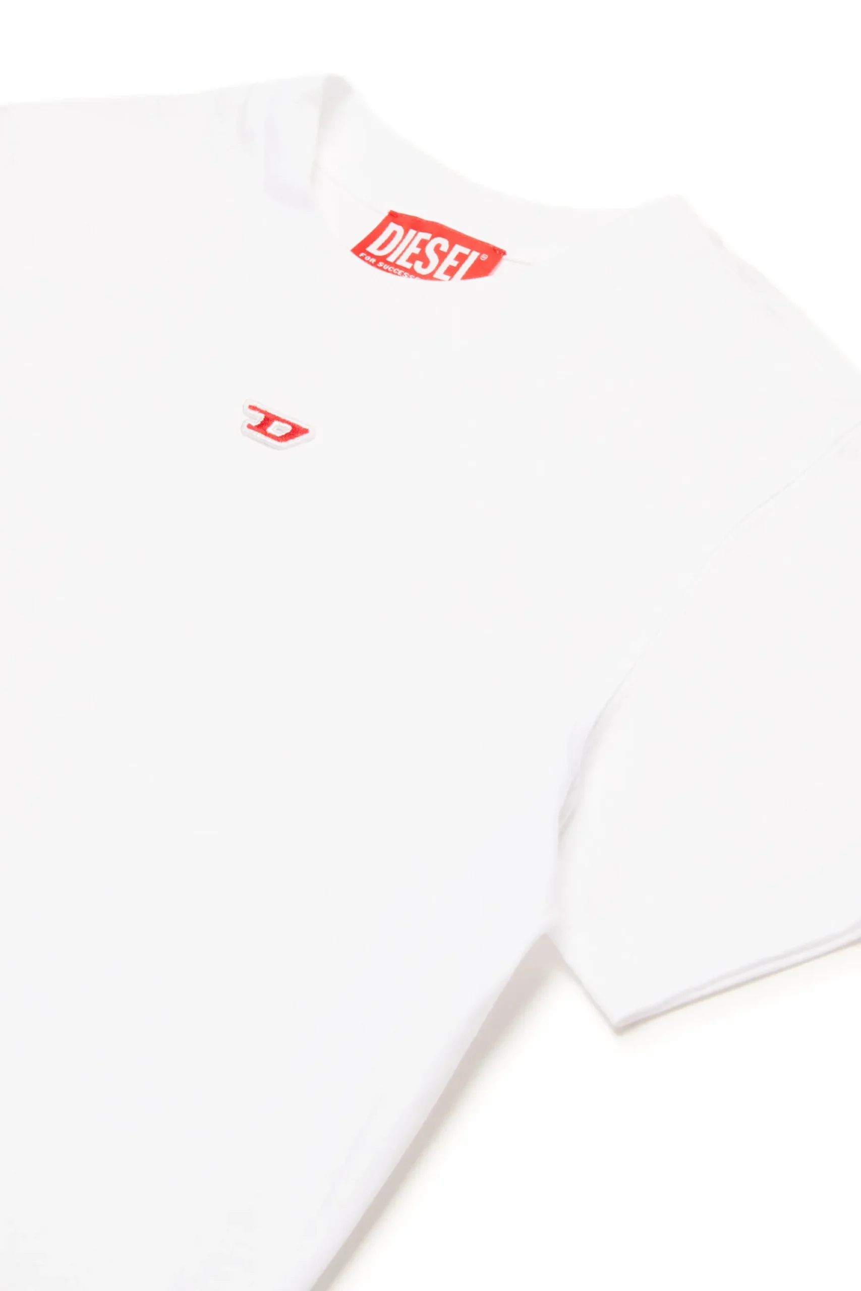 T-Shirts | Activewear>DIESEL Crew-neck T-shirt with patch white