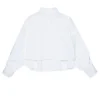 Shirts | Shirts>MM6 MAISON MARGIELA Cropped poplin shirt with pleated back white