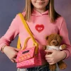 Sweatshirts>DIESEL Cropped sweatshirt with heart graphic pink