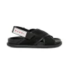 Slippers And Sandals | Slippers And Sandals>MARNI Crossed fussbett sandals black