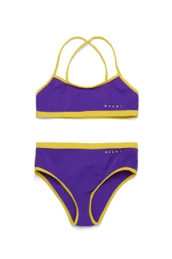 Swimwear | Swimwear>MARNI Cross-over shoulder straps bikini swimming costume violet