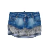 Skirts | Denim-Mania>DSQUARED2 Crystal fringed denim skirt blue denim