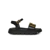 Slippers And Sandals | Slippers And Sandals>DSQUARED2 D2 Statement leather platform sandals black