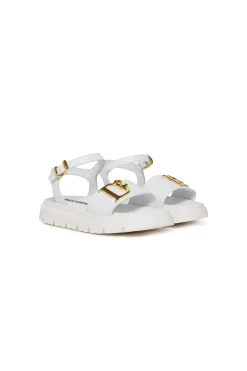 Slippers And Sandals | Slippers And Sandals>DSQUARED2 D2 Statement leather platform sandals white