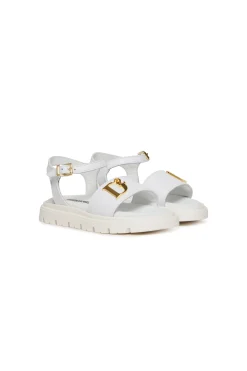 Shoes>DSQUARED2 D2 Statement leather platform sandals white