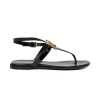 Slippers And Sandals | Slippers And Sandals>DSQUARED2 D2 Statement leather thong sandals black