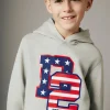 Sweatshirts | Activewear>DSQUARED2 D2 USA print sweatshirt light grey melange