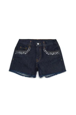 Shorts>MARNI Dark denim shorts with Rhinestones blue denim