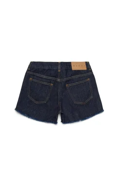 Shorts>MARNI Dark denim shorts with Rhinestones blue denim