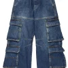 Jeans | Denim-Mania>DIESEL Dark faded straight jeans - D-Sire Cargo blue denim
