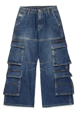 Jeans | Denim-Mania>DIESEL Dark faded straight jeans - D-Sire Cargo blue denim