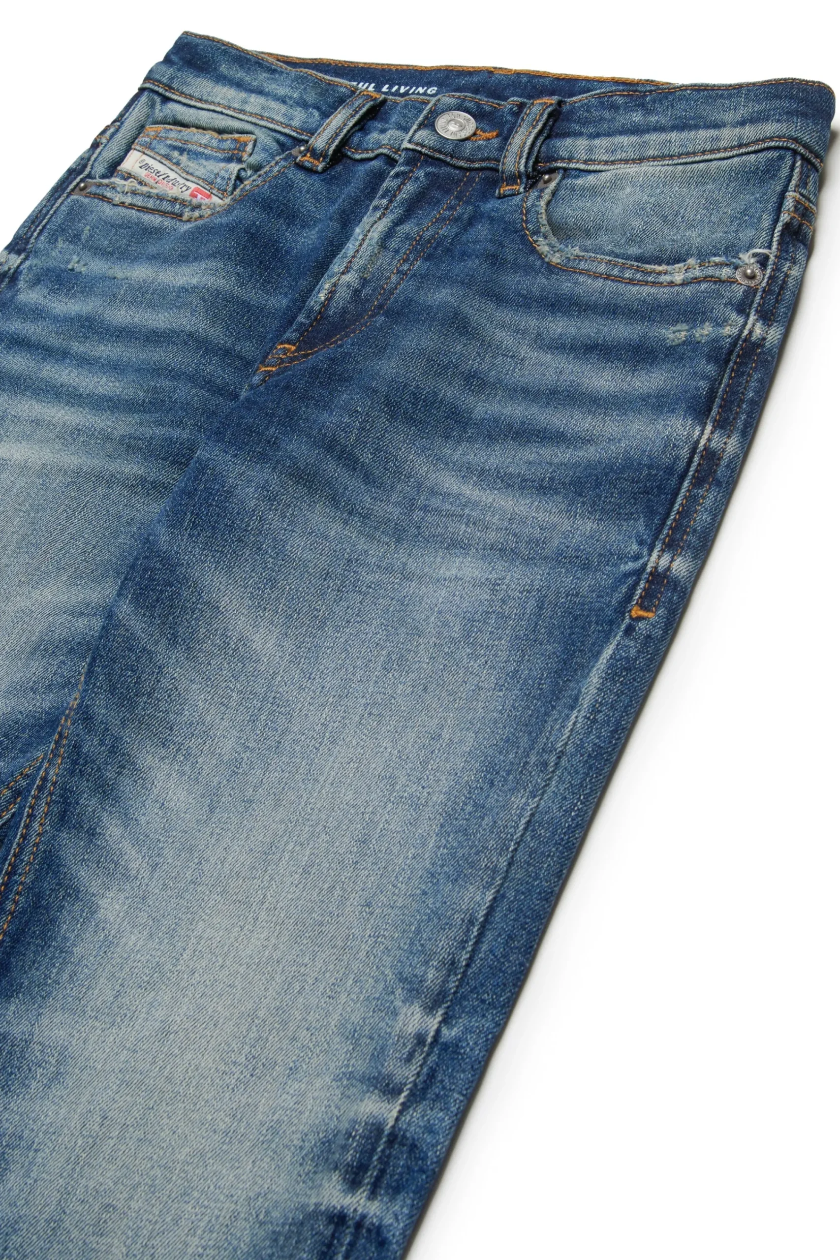 Denim-Mania | Denim-Mania>DIESEL Dark straight jeans with rips - 2010 blue denim